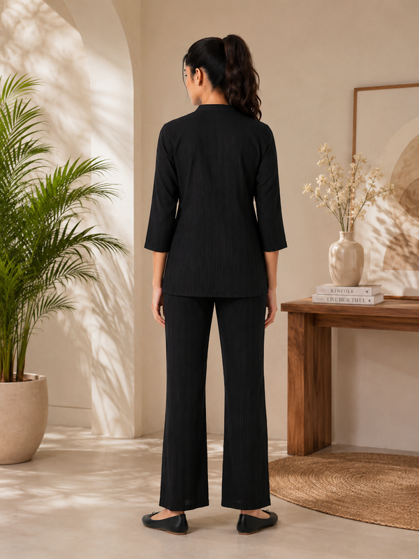 Black Lurex co-ord Set
