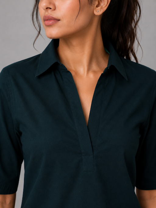 Dark Teal Smart Casual Top
