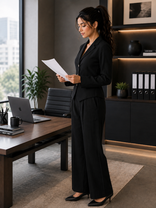 Corporate co-ord set Black