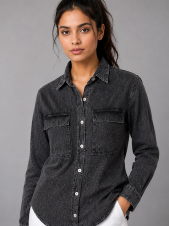 Over Dyed Cotton Dobby Shirt