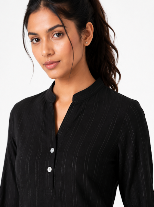 Black Lurex co-ord Set