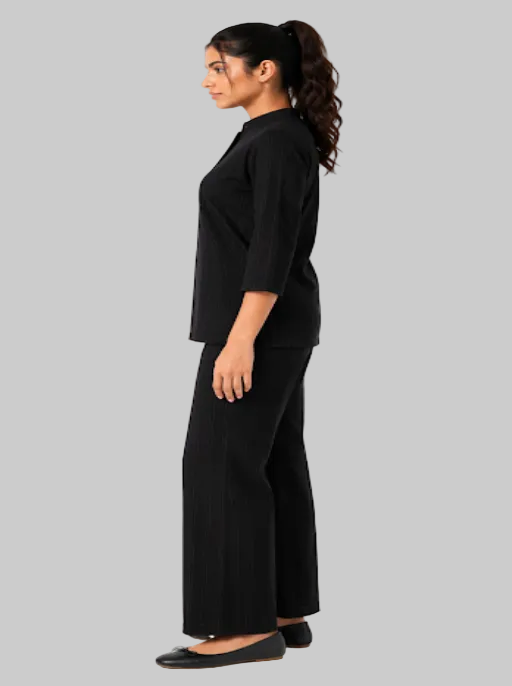 Black Lurex co-ord Set