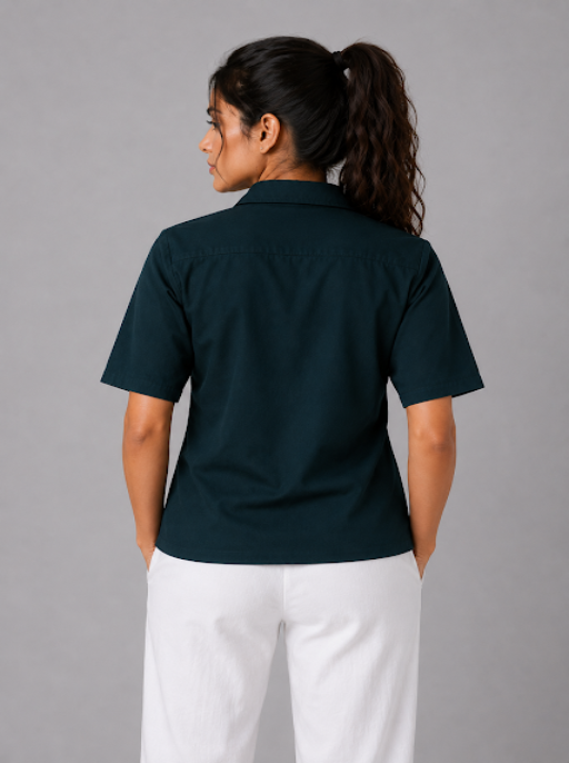 Dark Teal Smart Casual Top