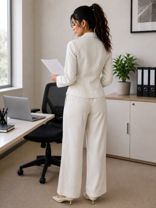 Corporate co-ord set White