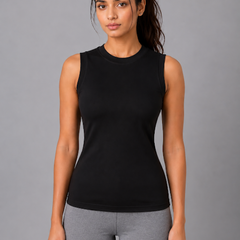 Long FlexEdge Gym Tank Black