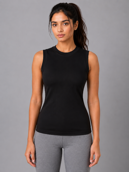 Long FlexEdge Gym Tank Black