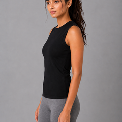 Long FlexEdge Gym Tank Black