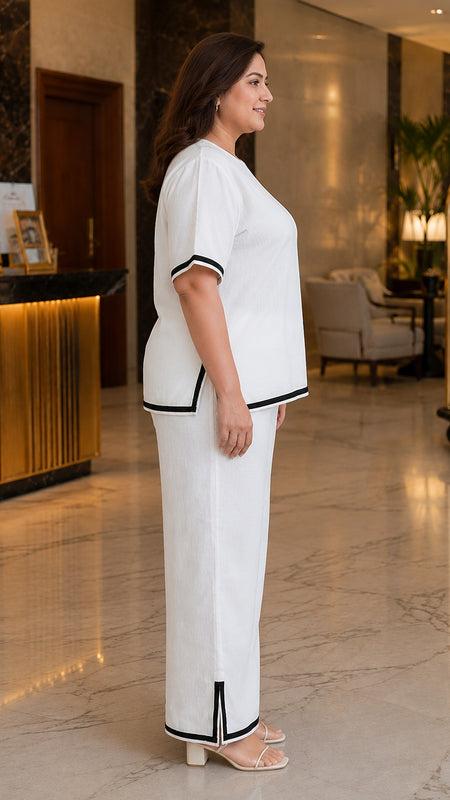 Elegant White Co-ord Set