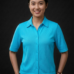 Knitted Shirt Aqua