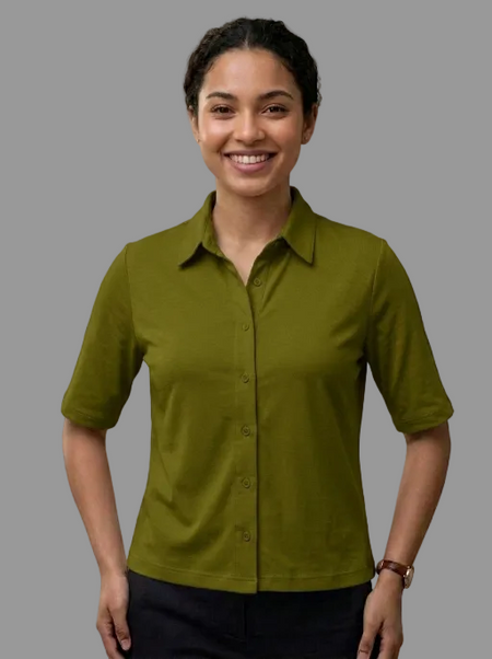 Knitted Shirt Olive