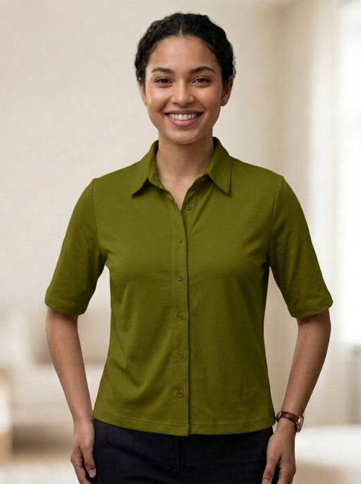 Knitted Shirt Olive
