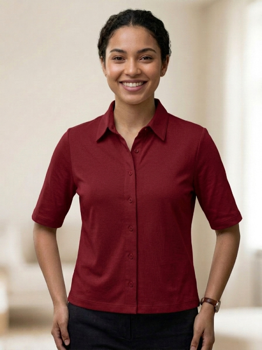 Knitted Shirt Burgundy