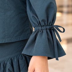 Relaxed Tie-Detail Top & Shorts Co-Ord