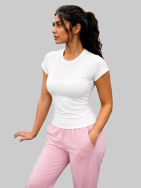 ShapeFit Women's Workout T-Shirt White
