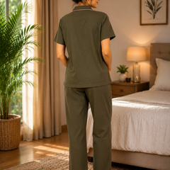 Relax Night Suit- Olive