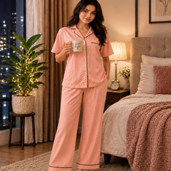 Relax Night Suit-Peach