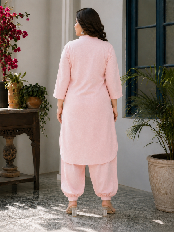 Soft Blush Kurta Co-Ord Set