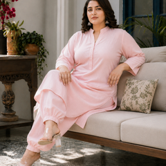Soft Blush Kurta Co-Ord Set
