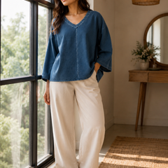 Ocean Mist V-Neck Top