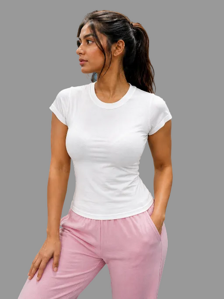 ShapeFit Women's Workout T-Shirt White