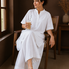 Elegant White Co-Ord Set for Women