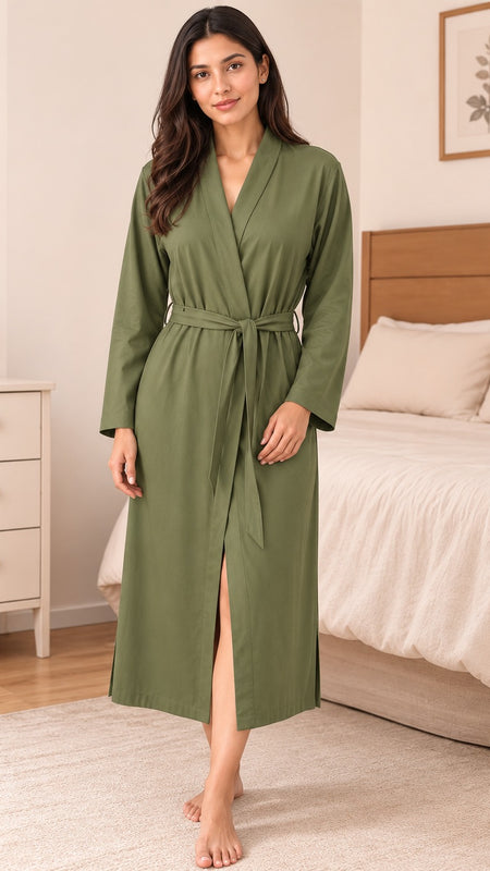 Olive Green Lounge Robe