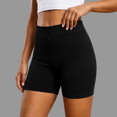 High Waist Yoga Shorts Black