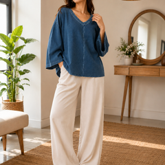 Ocean Mist V-Neck Top