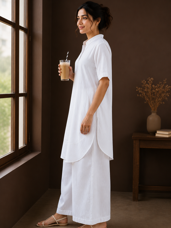 Elegant White Co-Ord Set for Women