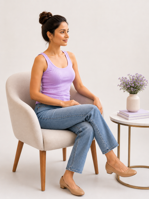 Classic Ribbed Summer Tank Top Lilac