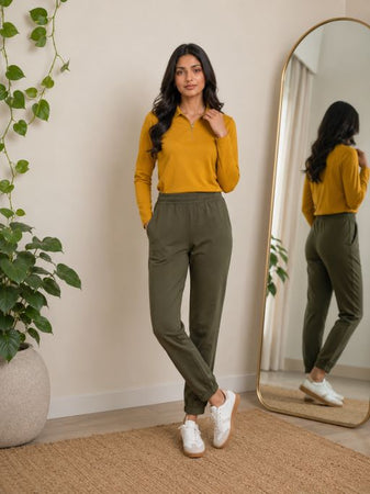 Short  Zippered Shirt Beige