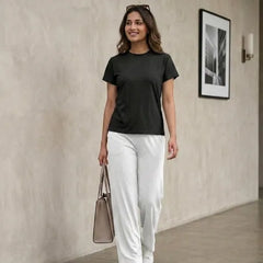 T- Shirt Round Neck Short Sleeve Black