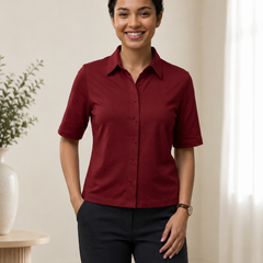 Knitted Shirt Burgundy