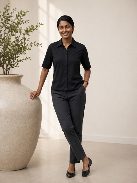 Knitted Shirt Black