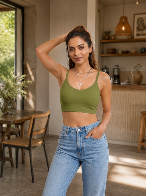 Sports Cami  Olive