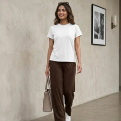 T- Shirt Round Neck Short Sleeve White