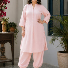 Soft Blush Kurta Co-Ord Set