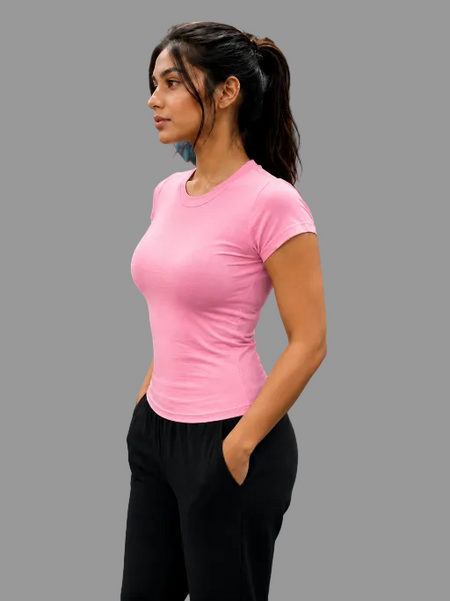 ShapeFit Women's Workout T-Shirt Pink