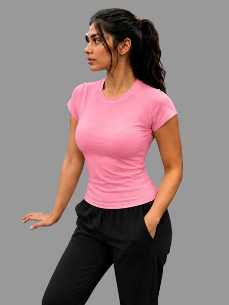 ShapeFit Women's Workout T-Shirt Pink