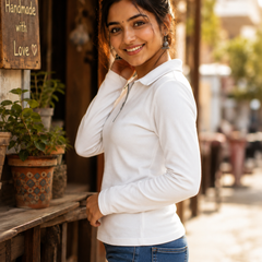 Short  Zippered Shirt White