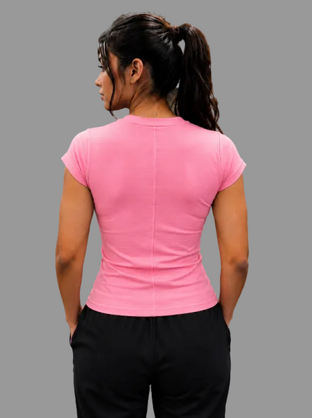 ShapeFit Women's Workout T-Shirt Pink