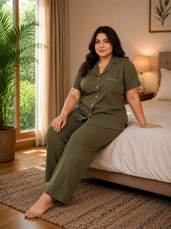 Olive Comfort Night Suit