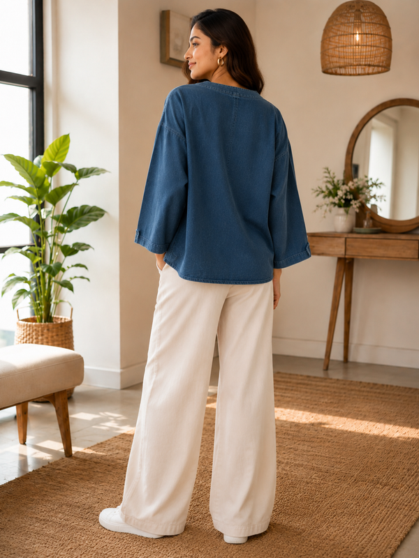 Ocean Mist V-Neck Top