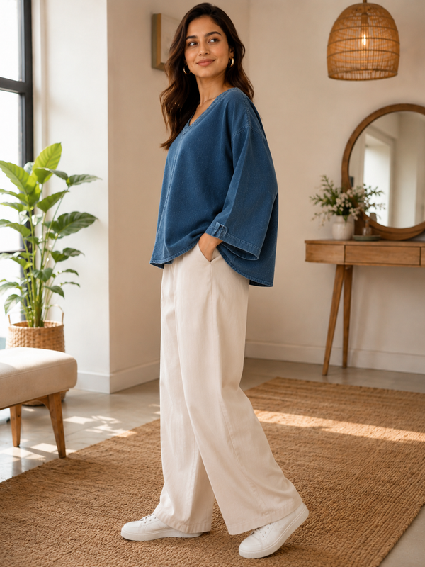 Ocean Mist V-Neck Top