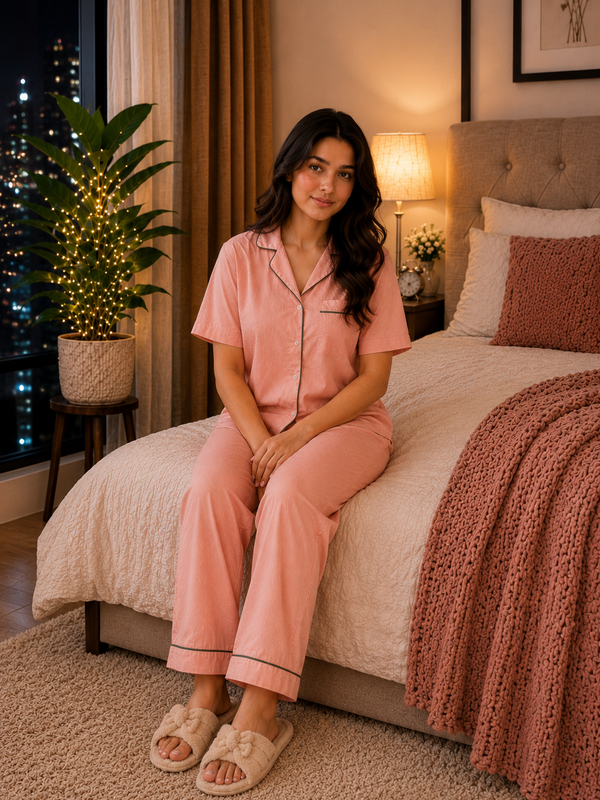 Relax Night Suit-Peach