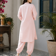 Élan Luxe Co-ord Set-Ruby Pink