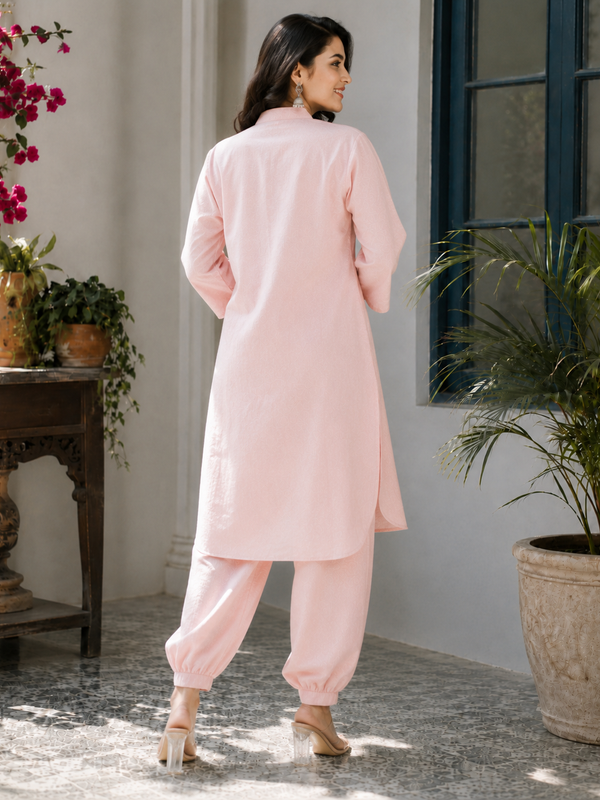 Élan Luxe Co-ord Set-Ruby Pink