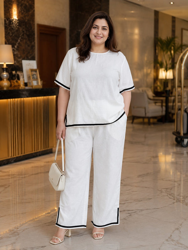 Elegant White Co-ord Set