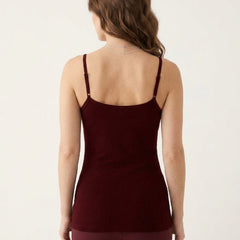 Long Feather Soft Camisole Burgundy