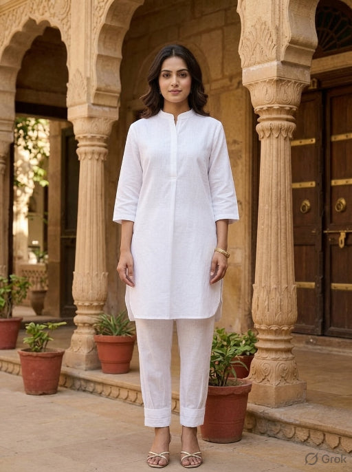 Urban Loom Coord Set-White